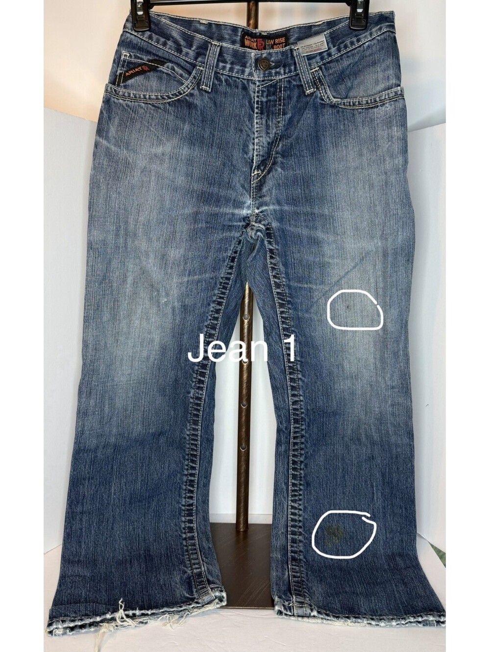 Ariat FR Jeans Mens M4 Low Rise Boot Cut Flame Resistant Work Pants 32x30 Lt 3